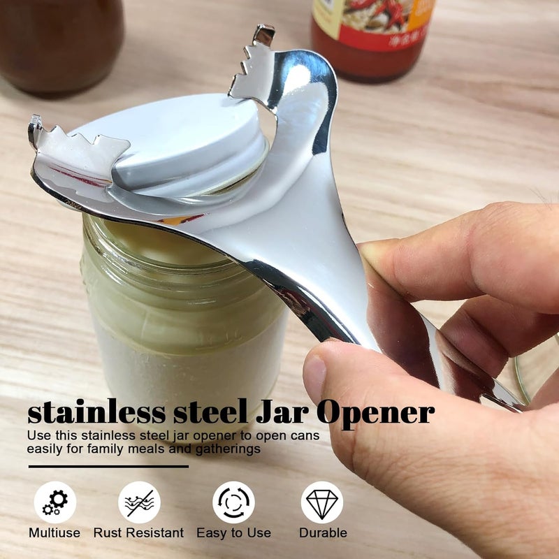 Bxgnip Mason Jar Opener No Lid Dents or Damage Multifunctional Jar Opener Easy Twist Manual Handheld Top Remover Bottle Opener Made For Lifetime - Image 3